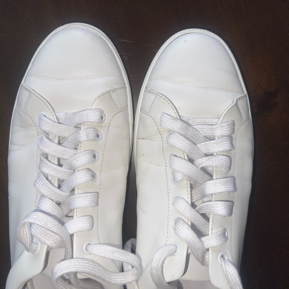 Burberry White Leather Sneakers with Minimalist Design - Picture 3 of 14